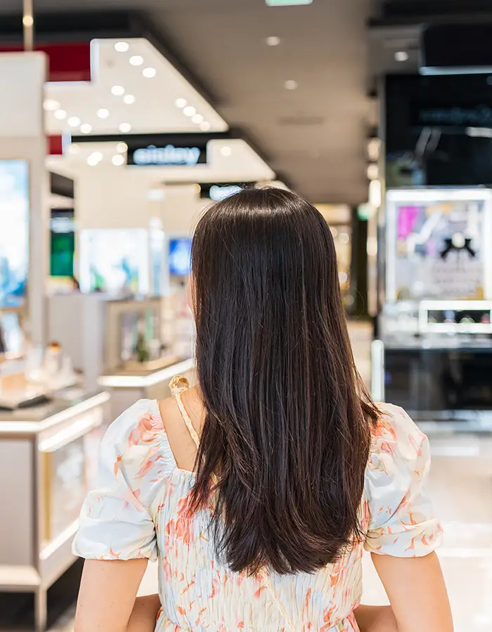 Woman in a beauty shop